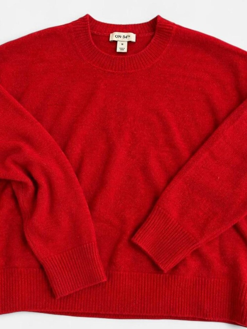 Designer ON 34th Sweater in Bright Red